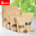 Custom printed packaging paper pouch with window